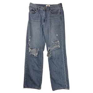 JBD Distressed Baggy Skater Wide Leg Blue Denim Jeans Women's‎ Size 29